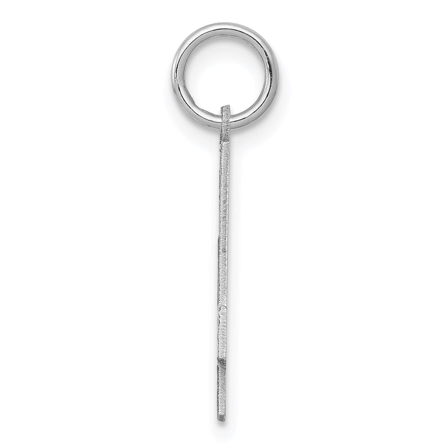 Sterling Silver/Rhodium-plated Satin Number 4 Charm Secondary image