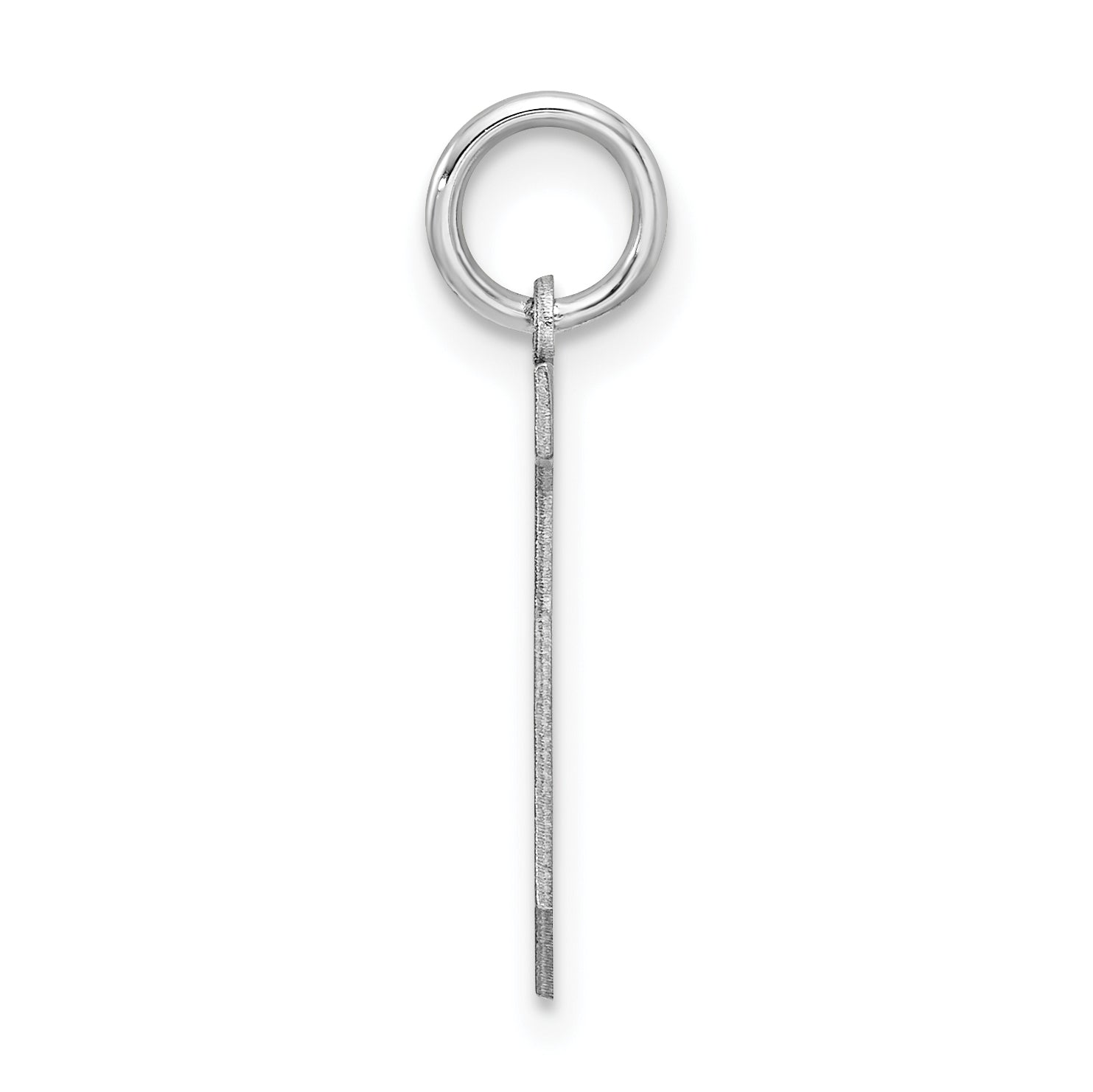 Sterling Silver/Rhodium-plated Satin Number 5 Charm