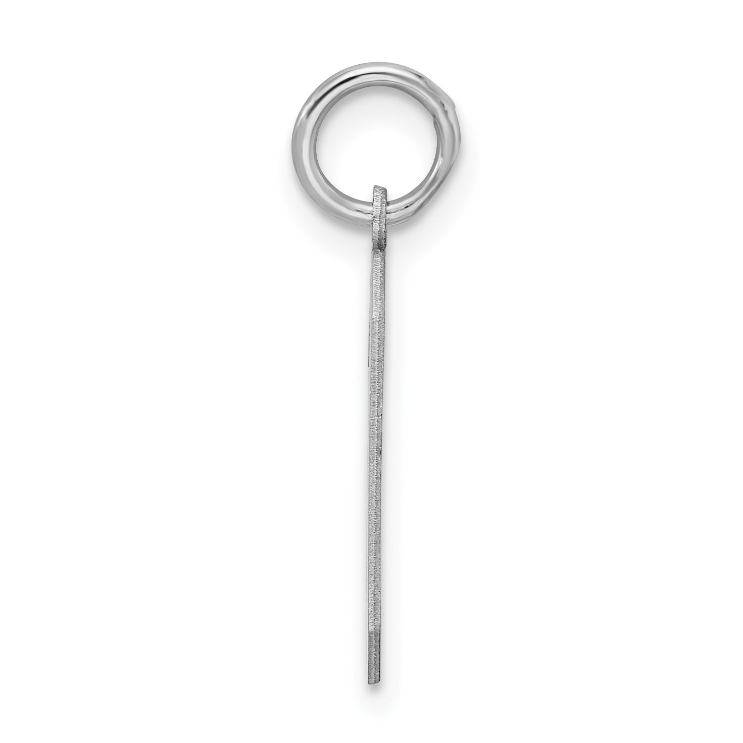 Sterling Silver/Rhodium-plated Satin Number 6 Charm Secondary image