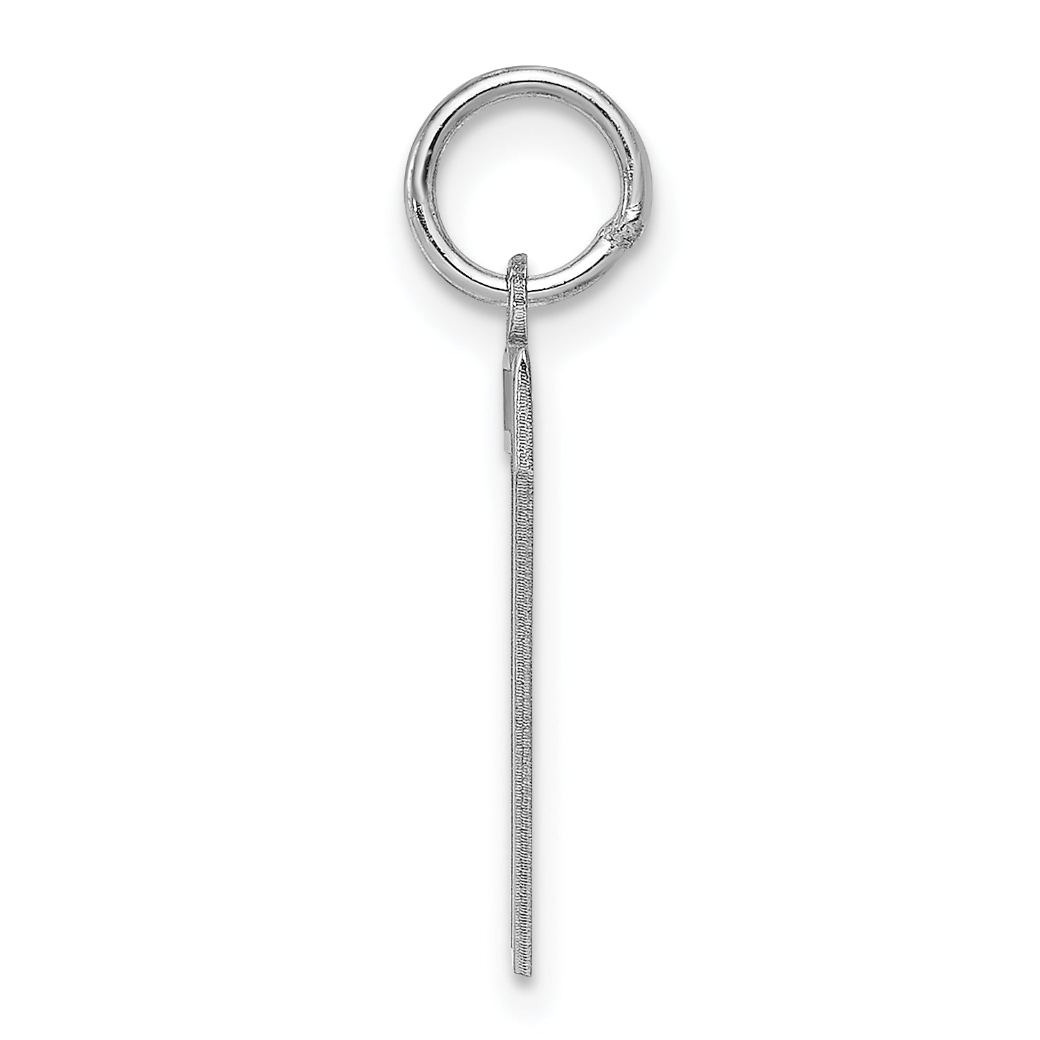 Sterling Silver/Rhodium-plated Satin Number 7 Charm Secondary image