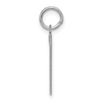 Sterling Silver/Rhodium-plated Satin Number 7 Charm