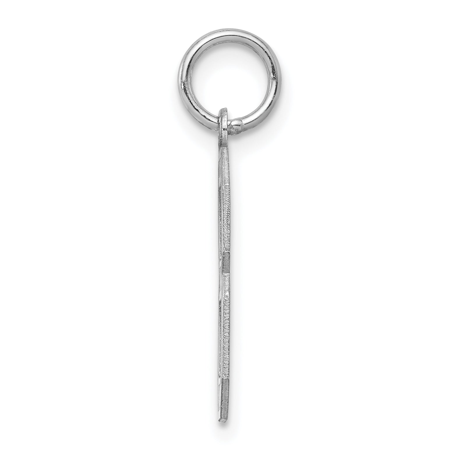 Sterling Silver/Rhodium-plated Satin Number 8 Charm Secondary image