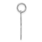 Sterling Silver/Rhodium-plated Satin Number 8 Charm