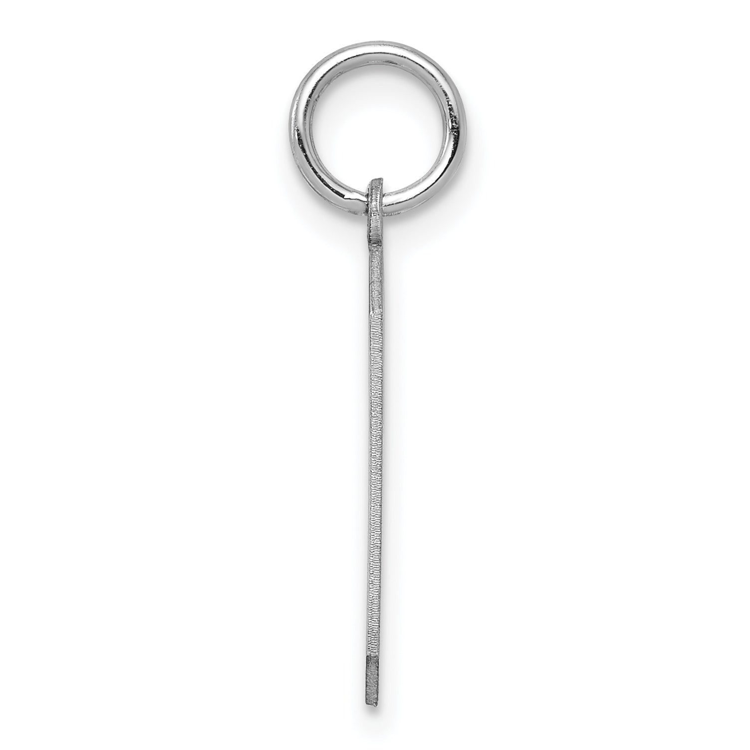 Sterling Silver/Rhodium-plated Satin Number 9 Charm Secondary image