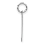Sterling Silver/Rhodium-plated Satin Number 9 Charm