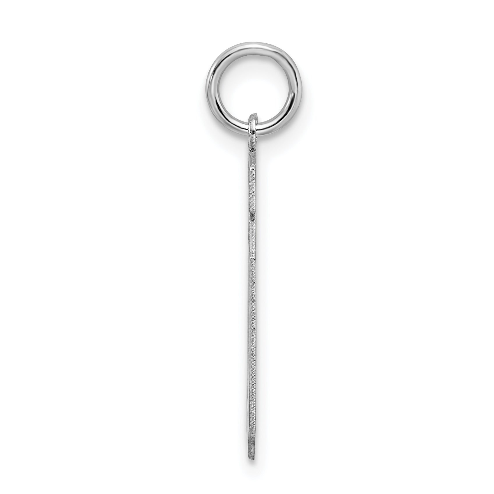 Sterling Silver/Rhodium-plated Satin Number 10 Charm Secondary image
