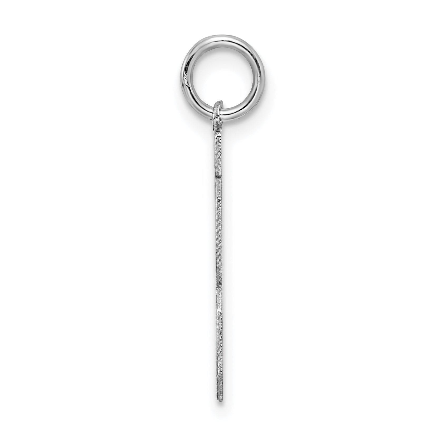 Sterling Silver/Rhodium-plated Satin Number 13 Charm Secondary image