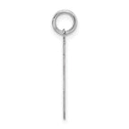 Sterling Silver Rhodium-plated Medium Satin Number 15 Charm
