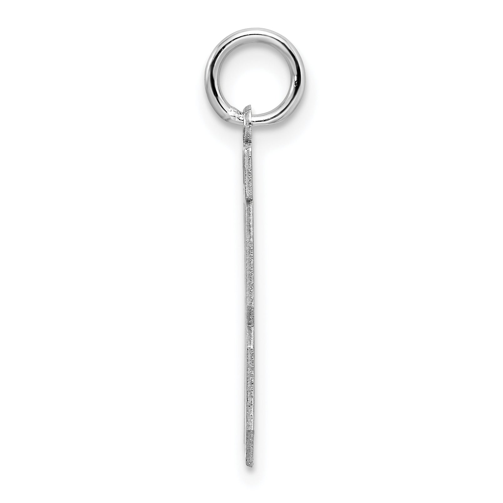 Sterling Silver/Rhodium-plated Satin Number 18 Charm Secondary image