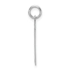 Sterling Silver/Rhodium-plated Satin Number 21 Charm