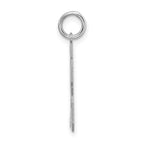 Sterling Silver/Rhodium-plated Satin Number 23 Charm