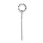 Sterling Silver Rhodium-plated Medium Satin Number 24 Charm