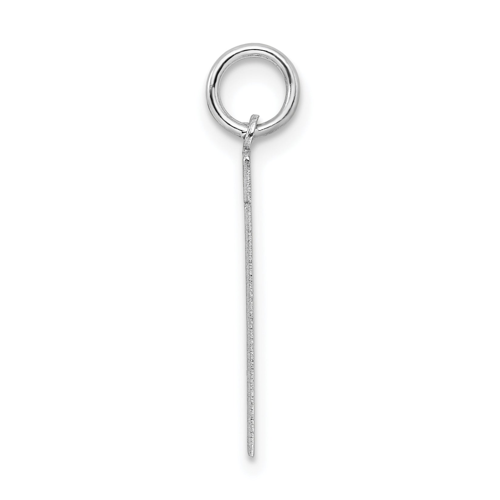 Sterling Silver Rhodium-plated Medium Satin Number 31 Charm Secondary image