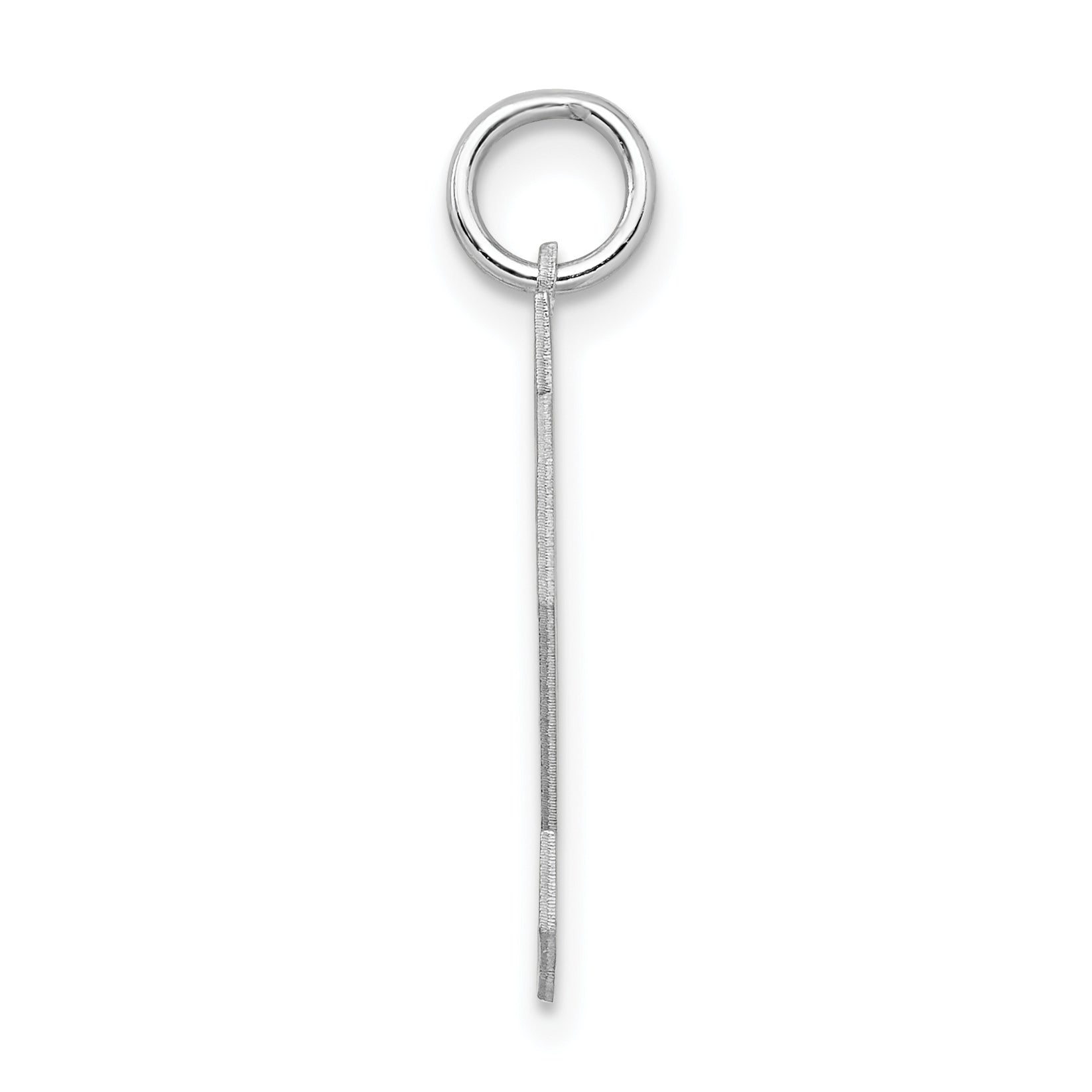 Sterling Silver Rhodium-plated Medium Satin Number 32 Charm Secondary image