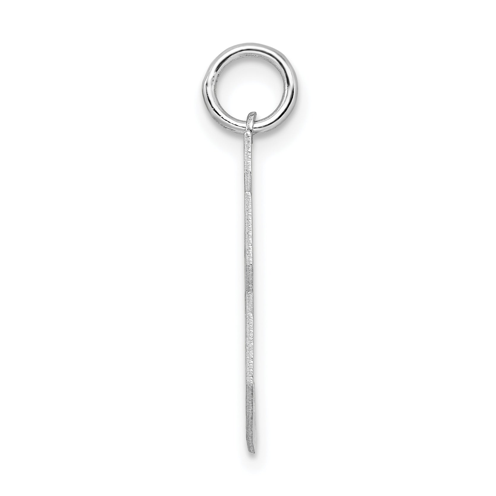 Sterling Silver Rhodium-plated Medium Satin Number 33 Charm Secondary image