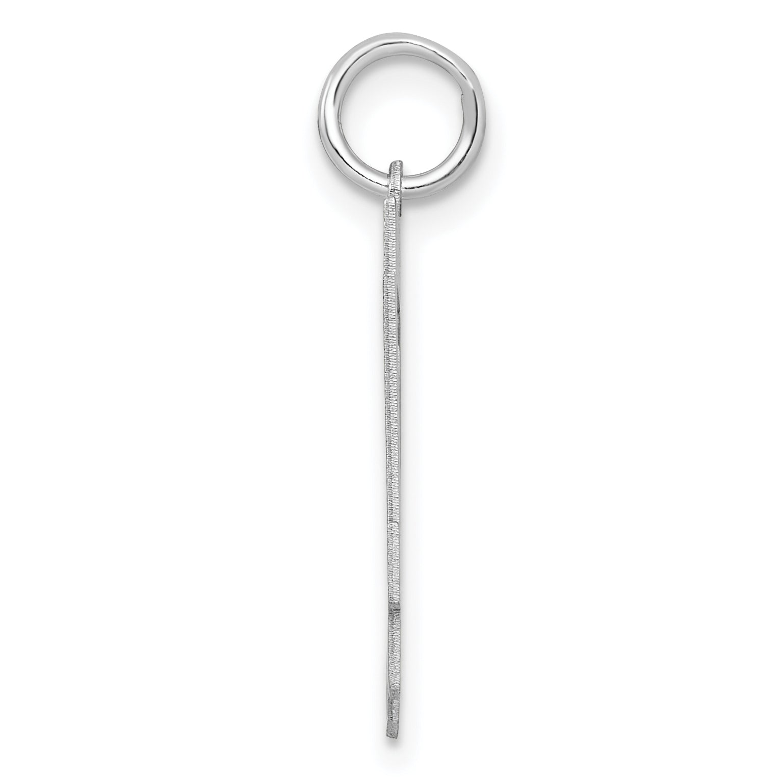 Sterling Silver Rhodium-plated Medium Satin Number 34 Charm Secondary image