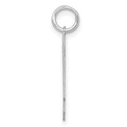 Sterling Silver Rhodium-plated Medium Satin Number 34 Charm