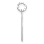 Sterling Silver Rhodium-plated Medium Satin Number 36 Charm