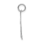 Sterling Silver Rhodium-plated Medium Satin Number 42 Charm
