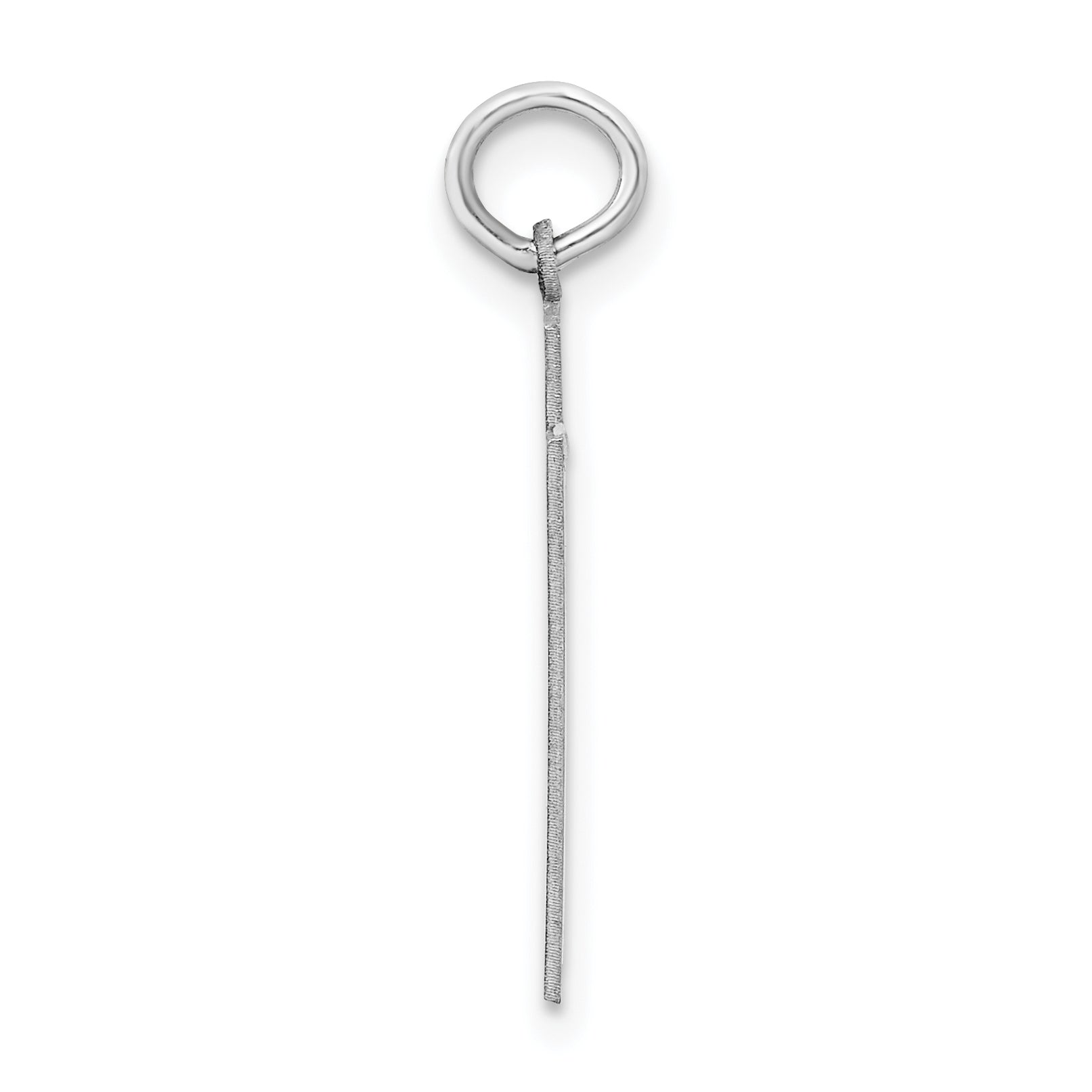 Sterling Silver Rhodium-plated Medium Satin Number 51 Charm Secondary image