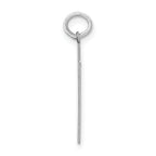 Sterling Silver Rhodium-plated Medium Satin Number 51 Charm