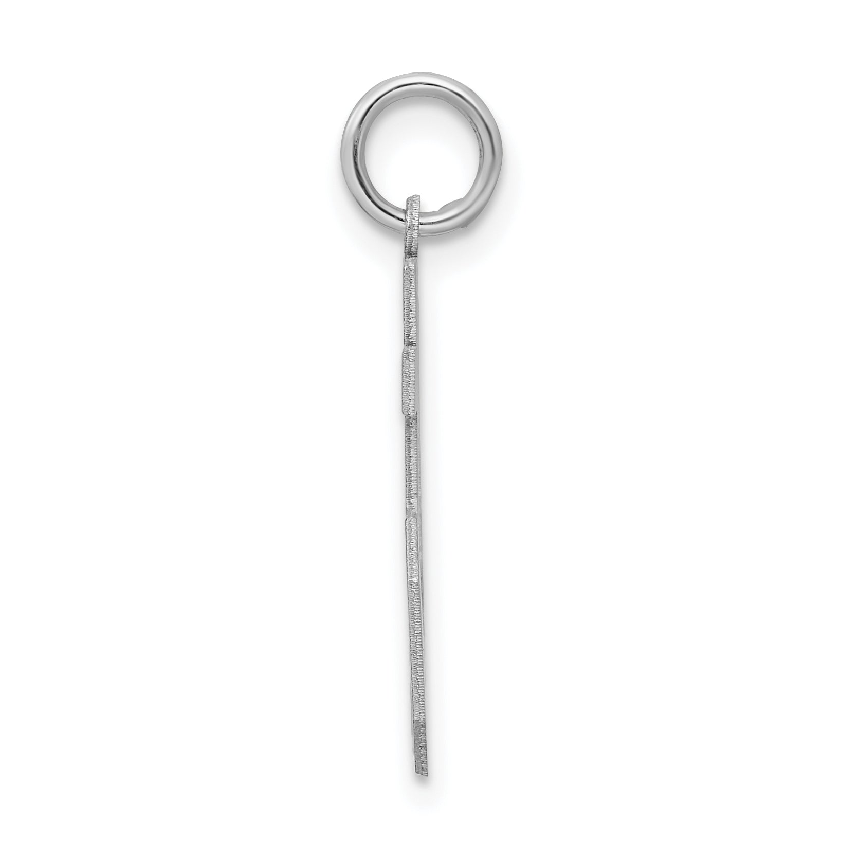 Sterling Silver Rhodium-plated Medium Satin Number 55 Charm Secondary image