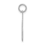 Sterling Silver Rhodium-plated Medium Satin Number 56 Charm