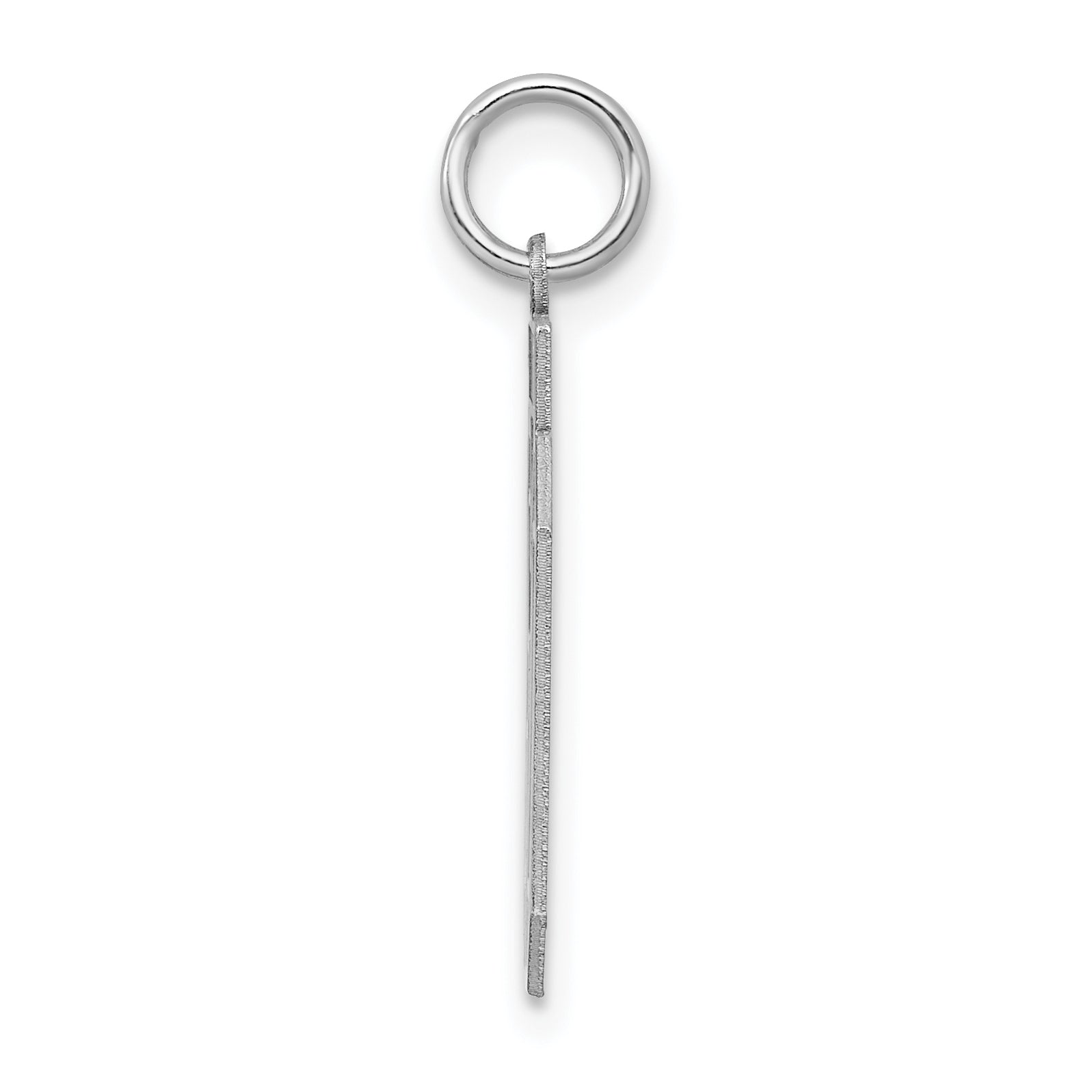 Sterling Silver Rhodium-plated Medium Satin Number 60 Charm Secondary image