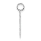 Sterling Silver Rhodium-plated Medium Satin Number 64 Charm