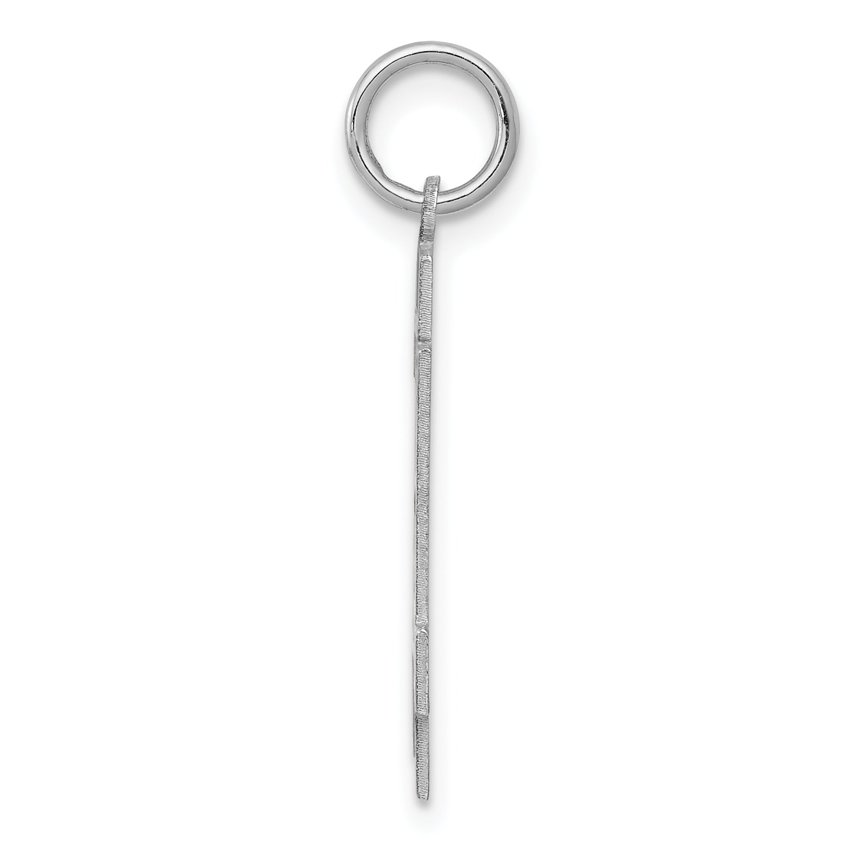 Sterling Silver/Rhodium-plated Satin Number 74 Charm Secondary image