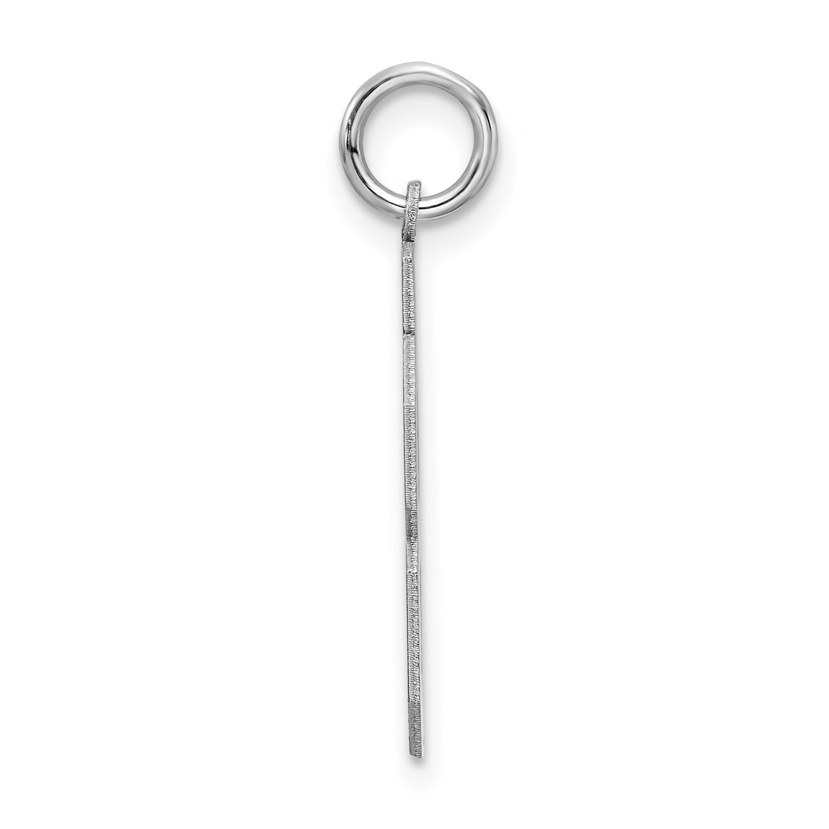 Sterling Silver Rhodium-plated Medium Satin Number 88 Charm Secondary image