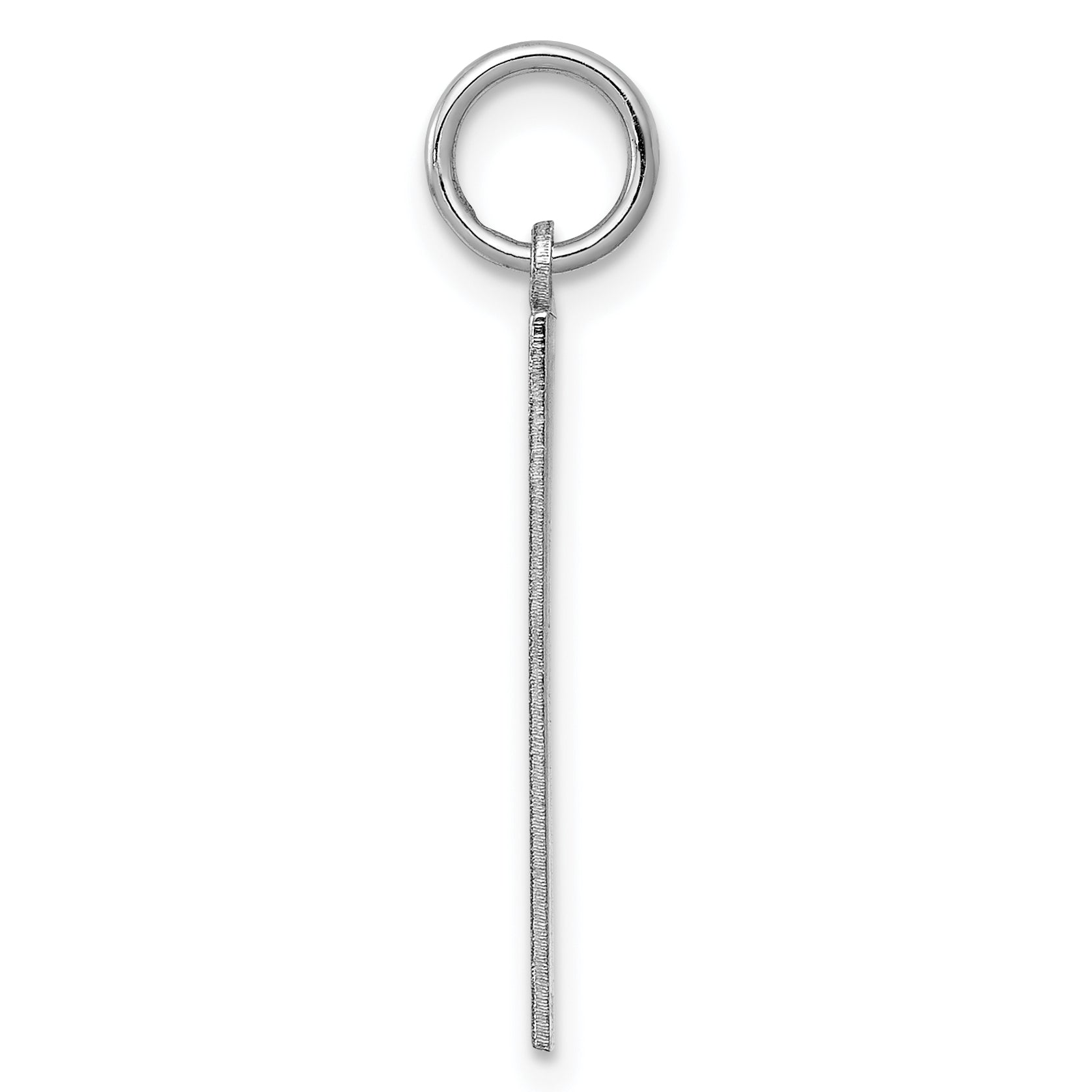 Sterling Silver/Rhodium-plated Satin Number 1 Charm Secondary image