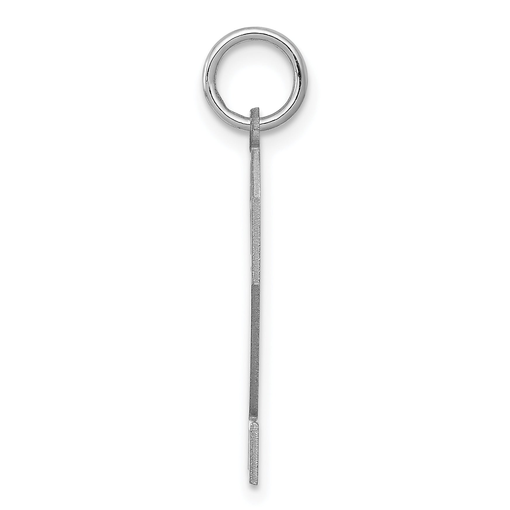 Sterling Silver/Rhodium-plated Satin Number 2 Charm Secondary image