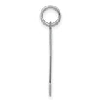 Sterling Silver/Rhodium-plated Satin Number 2 Charm