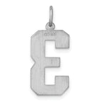 Sterling Silver/Rhodium-plated Satin Number 3 Charm