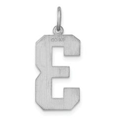 Sterling Silver/Rhodium-plated Satin Number 3 Charm
