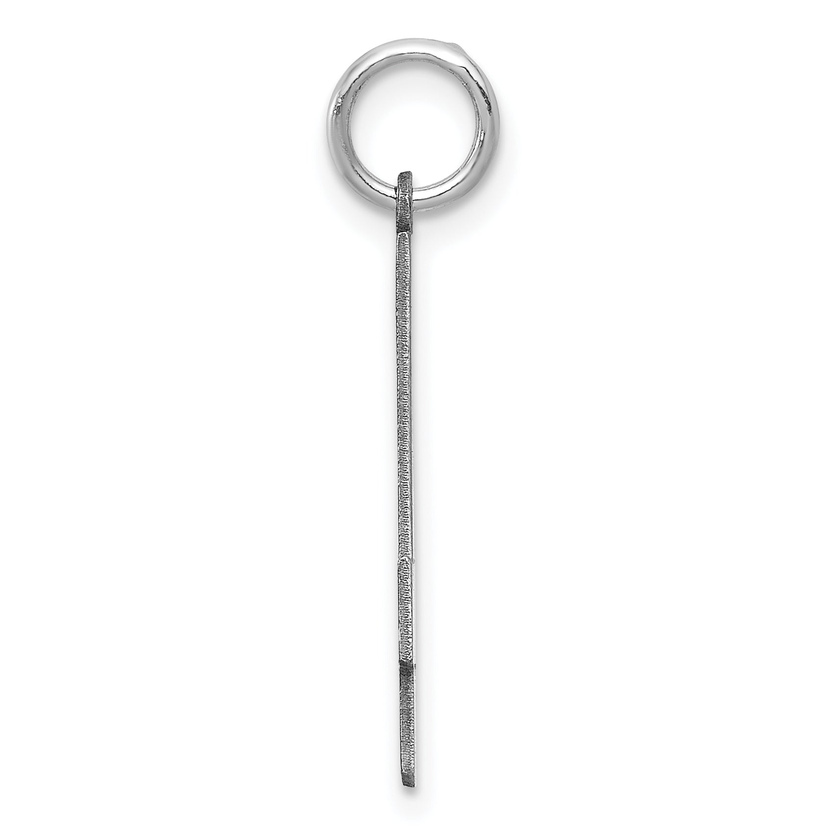 Sterling Silver/Rhodium-plated Satin Number 4 Charm Secondary image