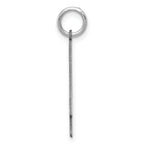 Sterling Silver/Rhodium-plated Satin Number 4 Charm
