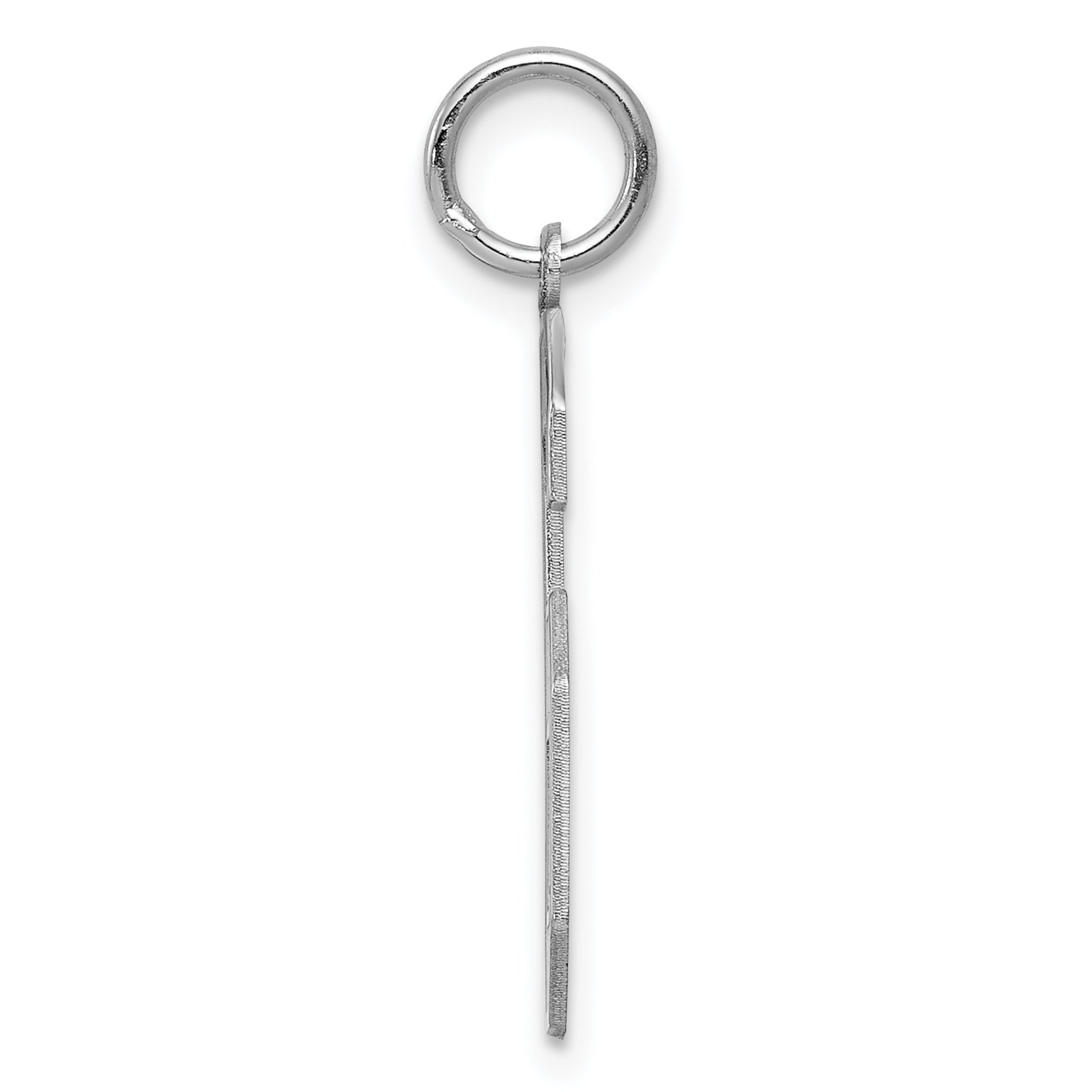 Sterling Silver/Rhodium-plated Satin Number 6 Charm Secondary image