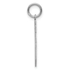 Sterling Silver/Rhodium-plated Satin Number 6 Charm