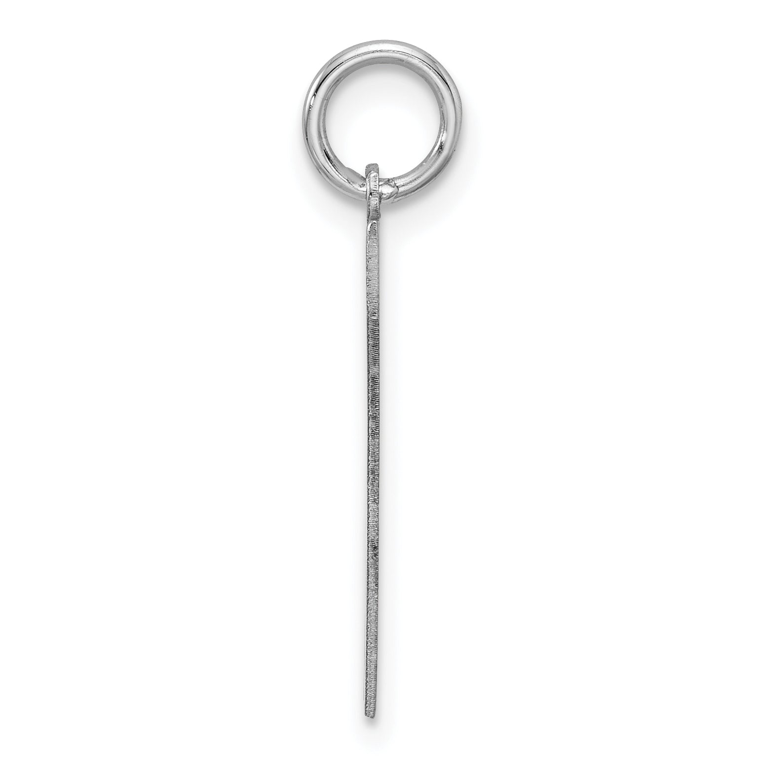 Sterling Silver/Rhodium-plated Satin Number 7 Charm Secondary image