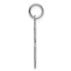 Sterling Silver/Rhodium-plated Satin Number 8 Charm