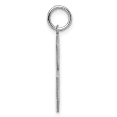 Sterling Silver/Rhodium-plated Satin Number 8 Charm