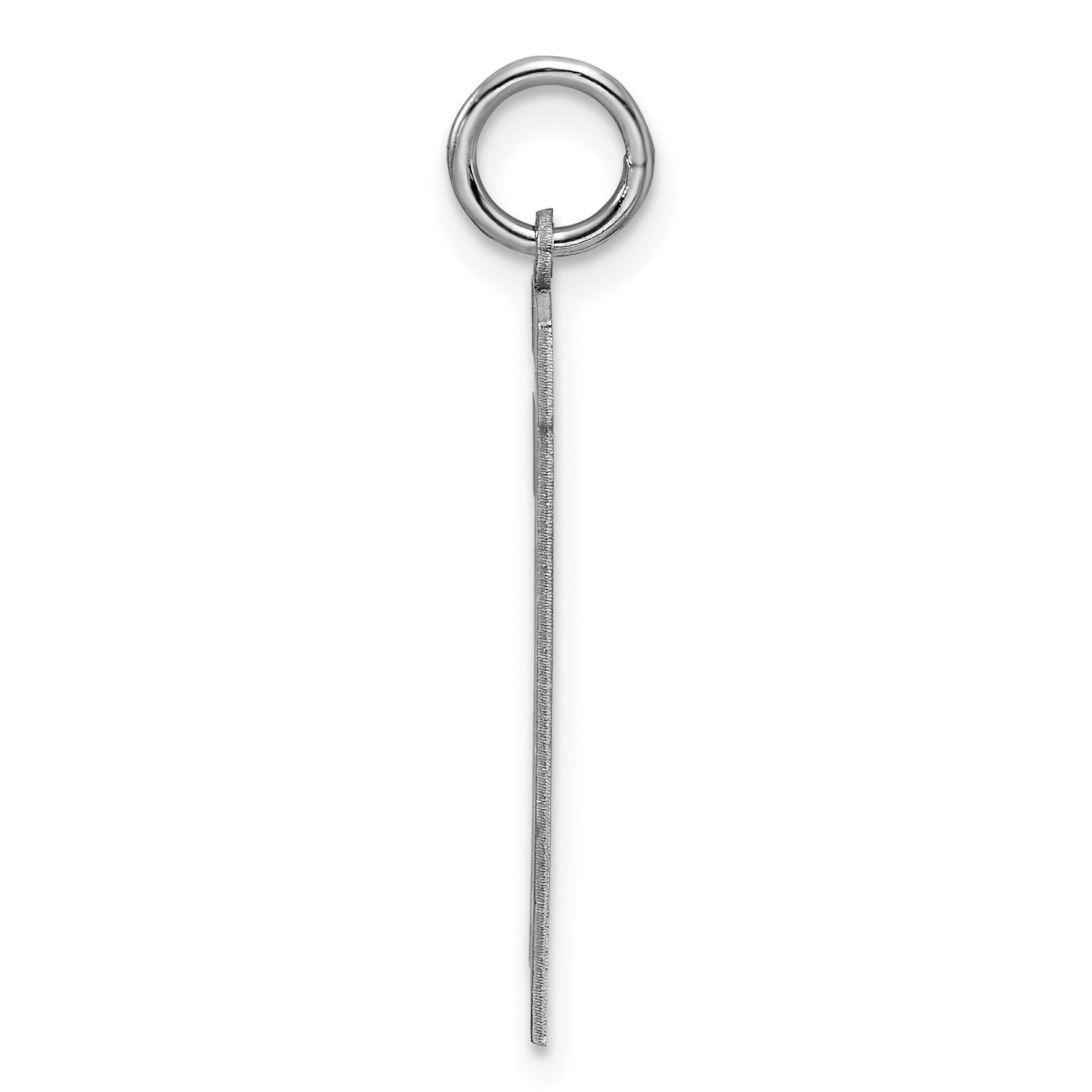 Sterling Silver Rhodium-plated Large Satin Number 11 Charm Secondary image