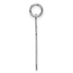 Sterling Silver Rhodium-plated Large Satin Number 15 Charm