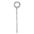 Sterling Silver Rhodium-plated Large Satin Number 16 Charm
