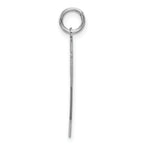 Sterling Silver Rhodium-plated Large Satin Number 22 Charm