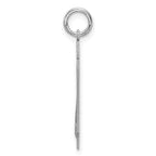 Sterling Silver Rhodium-plated Large Satin Number 24 Charm