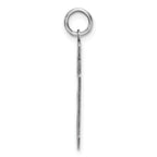 Sterling Silver Rhodium-plated Large Satin Number 30 Charm