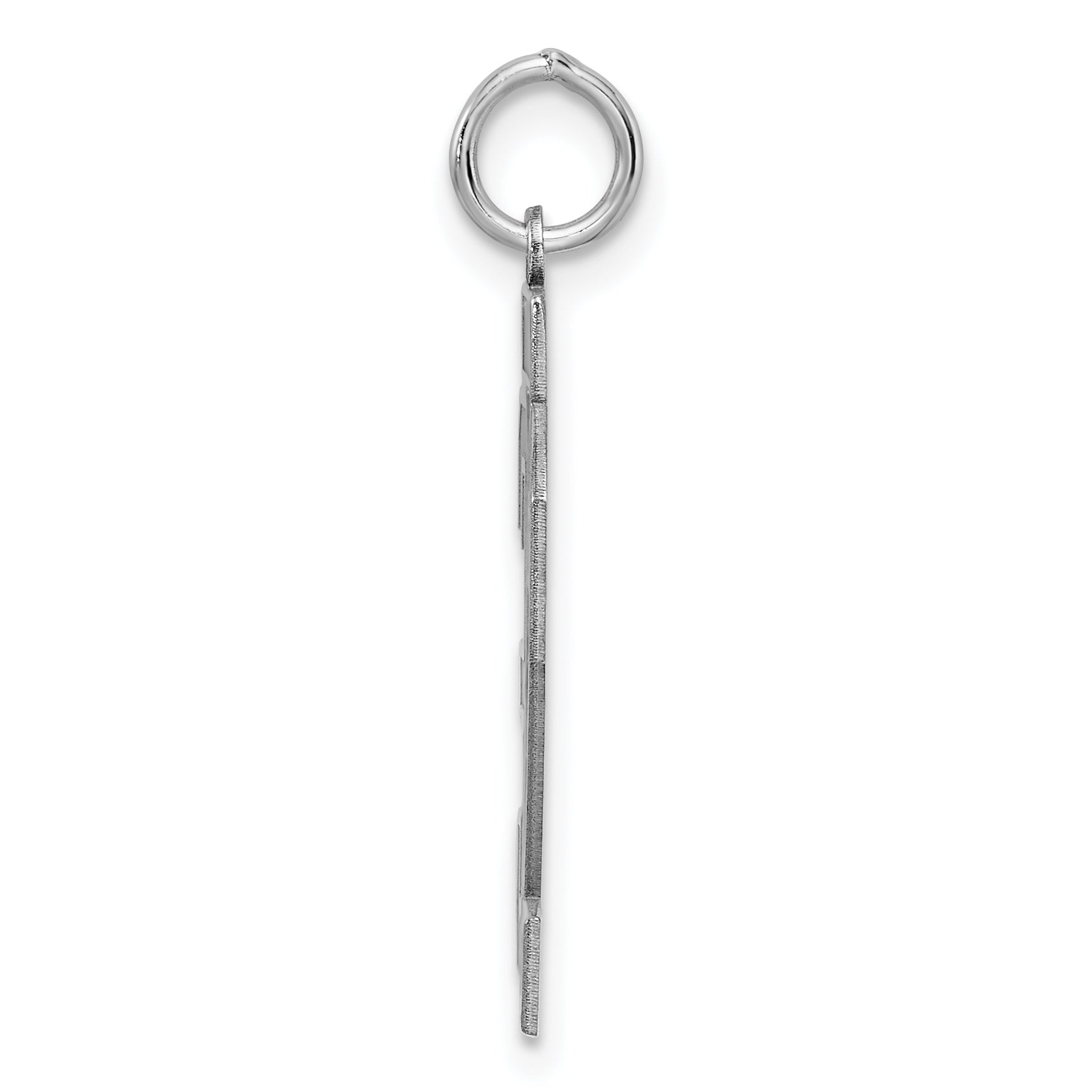 Sterling Silver/Rhodium-plated Satin Number 32 Charm Secondary image